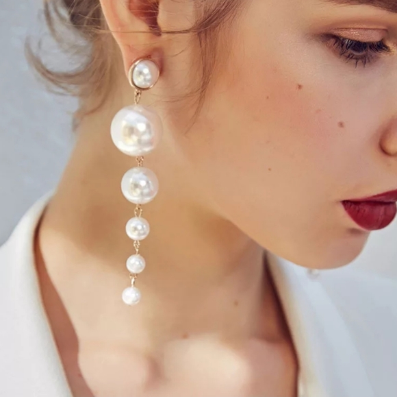 clip on long earrings Jewelry - Clip On Lightweight Pearly Earrings